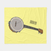 Cartoon Banjo Fleecedecke (Vorderseite (Horizontal))