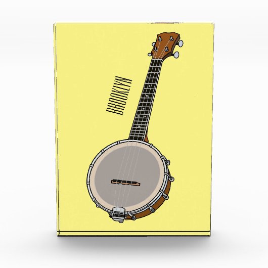 Cartoon Banjo Fotoblock (Vorderseite)