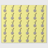 Cartoon Banjo Geschenkpapier (Flach)