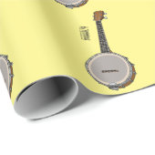 Cartoon Banjo Geschenkpapier (Rolleneckpunkt)