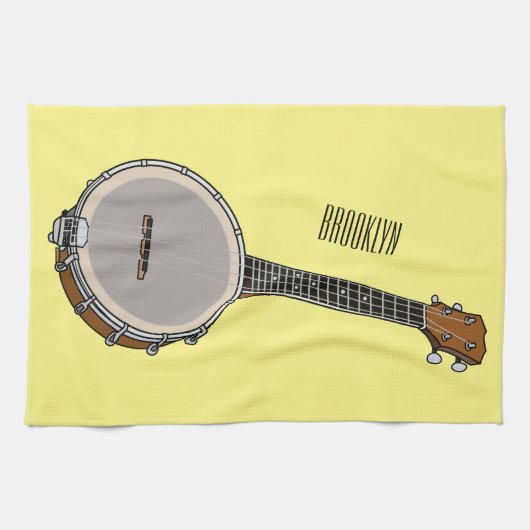 Cartoon Banjo Geschirrtuch (Horizontal)