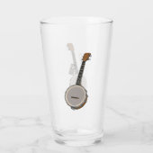 Cartoon Banjo Glas (Rückseite)