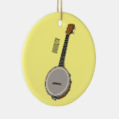 Cartoon Banjo Keramik Ornament (Rechts)