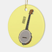 Cartoon Banjo Keramik Ornament (Links)