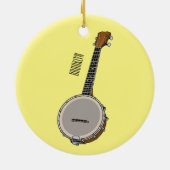 Cartoon Banjo Keramik Ornament (Hinten)