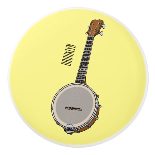 Cartoon Banjo Keramikknauf (Vorderseite)