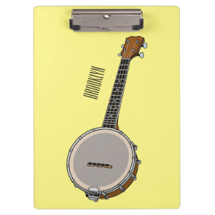 Cartoon Banjo Klemmbrett