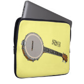 Cartoon Banjo Laptopschutzhülle (Vorne Rechts)