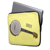 Cartoon Banjo Laptopschutzhülle (Vorderseite Links)