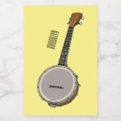 Cartoon Banjo Lebensmitteletikett (Einzelnes Label)