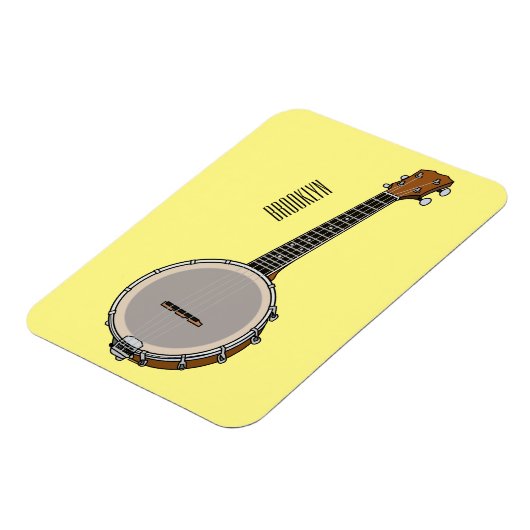 Cartoon Banjo Magnet (Linke Seite)