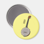 Cartoon Banjo Magnet (Vorderseite/Rückseite)