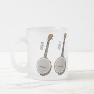 Cartoon Banjo Mattglastasse
