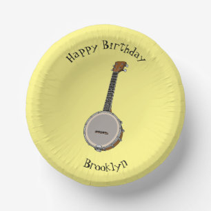 Cartoon Banjo Pappteller