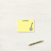 Cartoon Banjo Post-it Klebezettel (Auf Schreibtisch)