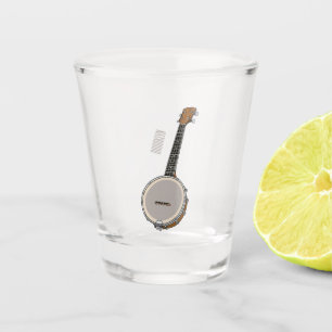 Cartoon Banjo Schnapsglas