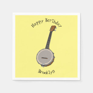 Cartoon Banjo Serviette