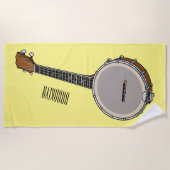 Cartoon Banjo Strandtuch (Vorderseite)