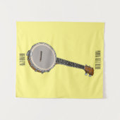 Cartoon Banjo Wandteppich (Vorderseite (Horizontal))
