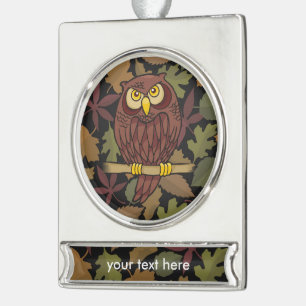 Cartoon Banner-Ornament Silber