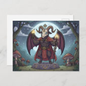 Cartoon Baphomet Postkarte (Vorne/Hinten)