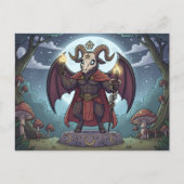 Cartoon Baphomet Postkarte (Vorderseite)