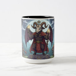 Cartoon Baphomet Zweifarbige Tasse