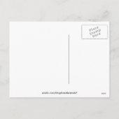 Cartoon Bär mit Valentinherz Postkarte (Rückseite)