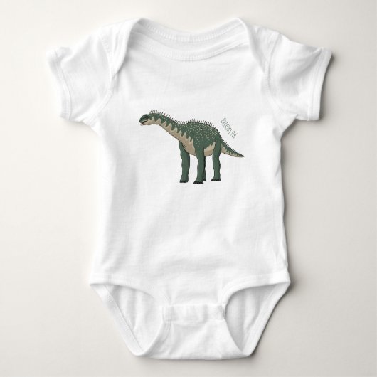 Cartoon Barapasaurus Baby Strampler (Vorderseite)