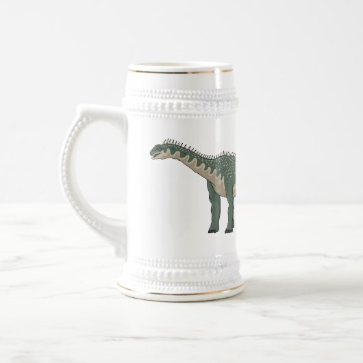 Cartoon Barapasaurus Bierglas (Links)