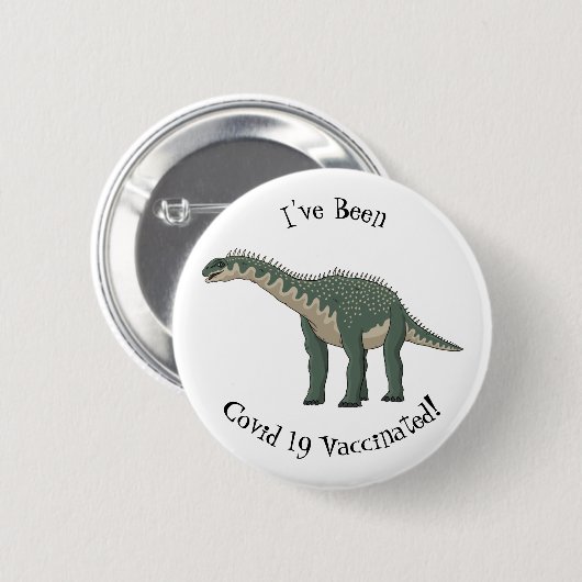 Cartoon Barapasaurus Button (Vorne & Hinten)