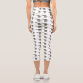 Cartoon Barapasaurus Capri Leggings (Rückseite)