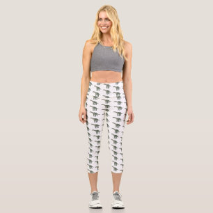 Cartoon Barapasaurus Capri Leggings