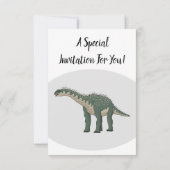 Cartoon Barapasaurus Einladung (Rückseite)