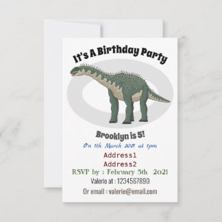 Cartoon Barapasaurus Einladung