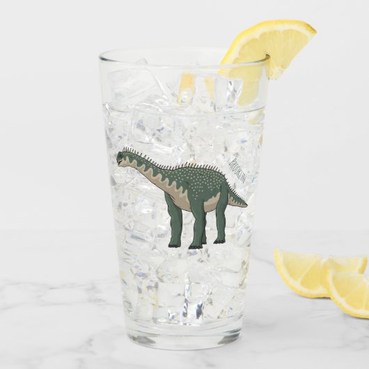 Cartoon Barapasaurus Glas (Rückseite Ice)