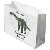 Cartoon Barapasaurus Große Geschenktüte (Rückseite Schrägansicht)