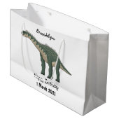 Cartoon Barapasaurus Große Geschenktüte (Vorderseite Schrägansicht)