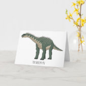 Cartoon Barapasaurus Karte (Gelbe Blume)