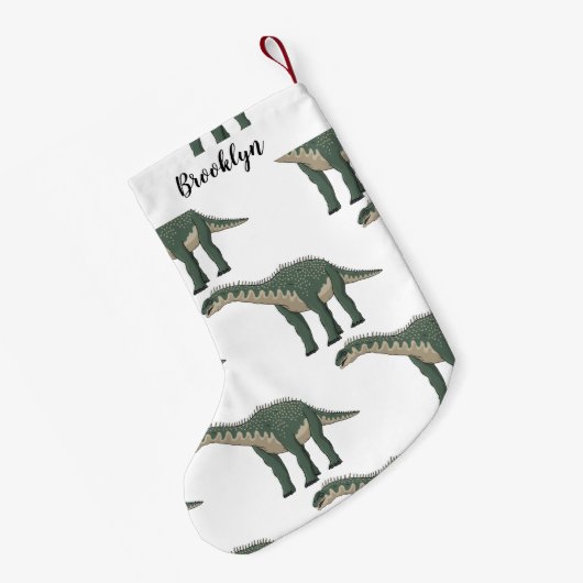 Cartoon Barapasaurus Kleiner Weihnachtsstrumpf (Rückseite (Hängend))