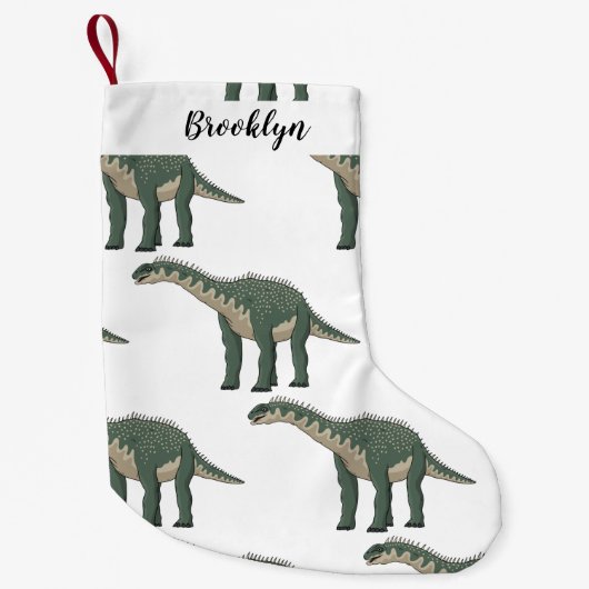Cartoon Barapasaurus Kleiner Weihnachtsstrumpf (Vorderseite)