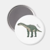 Cartoon Barapasaurus Magnet (Vorderseite/Rückseite)