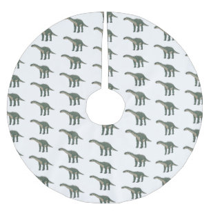 Cartoon Barapasaurus Polyester Weihnachtsbaumdecke
