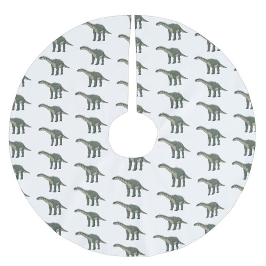 Cartoon Barapasaurus Polyester Weihnachtsbaumdecke (Vorderseite)
