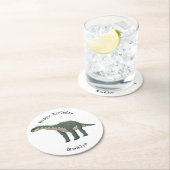 Cartoon Barapasaurus Runder Pappuntersetzer (Vor Ort)