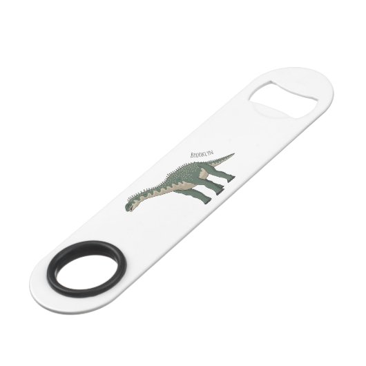 Cartoon Barapasaurus Speed Flaschenöffner (Vorderseite Schrägansicht)