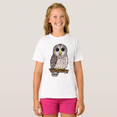 Cartoon Barred Owl T-Shirt (Vorne ganz)