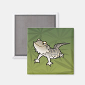 Cartoon Barteter Drache / Rankindrache Magnet (Vorderseite/Rückseite)