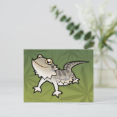 Cartoon Barteter Drache / Rankindrache Postkarte (Stehend Vorderseite)