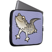 Cartoon-bärtiger Drache/Rankin Drache Laptopschutzhülle (Vorne Rechts)